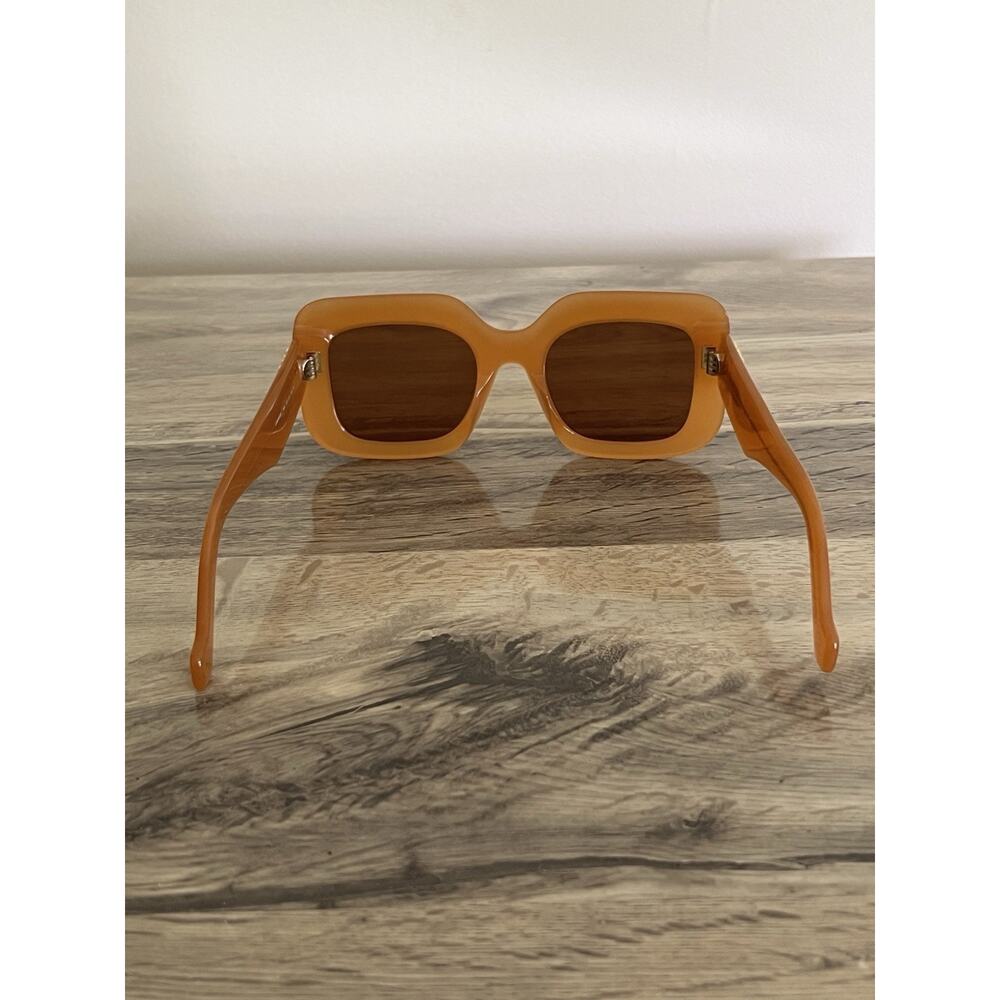 Loewe Lw400351 44E Anagram Square orange pastel Clear square Frame Sunglasses - Picture 4 of 10